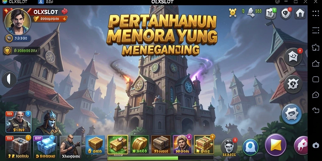 Gameplay seru dalam OLXSLOT dengan menara strategis.