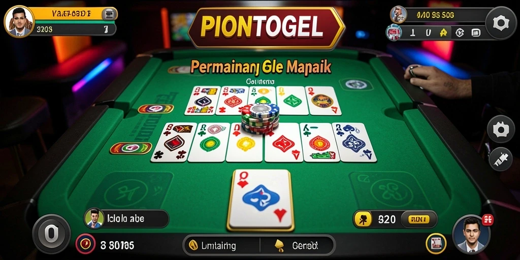 Tampilan gameplay Gaple yang seru dan menarik di PIONTOGEL.