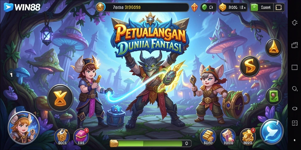 Tangkapan layar gameplay <strong>WIN88</strong> yang menunjukkan aksi petualangan yang mendebarkan.